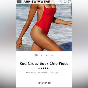 ARK Swimwear Red Cross-Back One-Piece Swimsuit